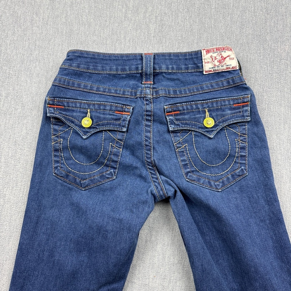 Vintage True Religion Jeans Women 29X30 Blue Billy Straight Leg Denim Made USA